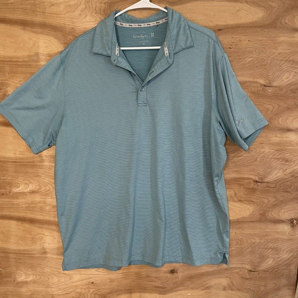 Walter Hagen Mens Short Sleeve Shirt XL Golf Athletic Polo Shirt Stripe